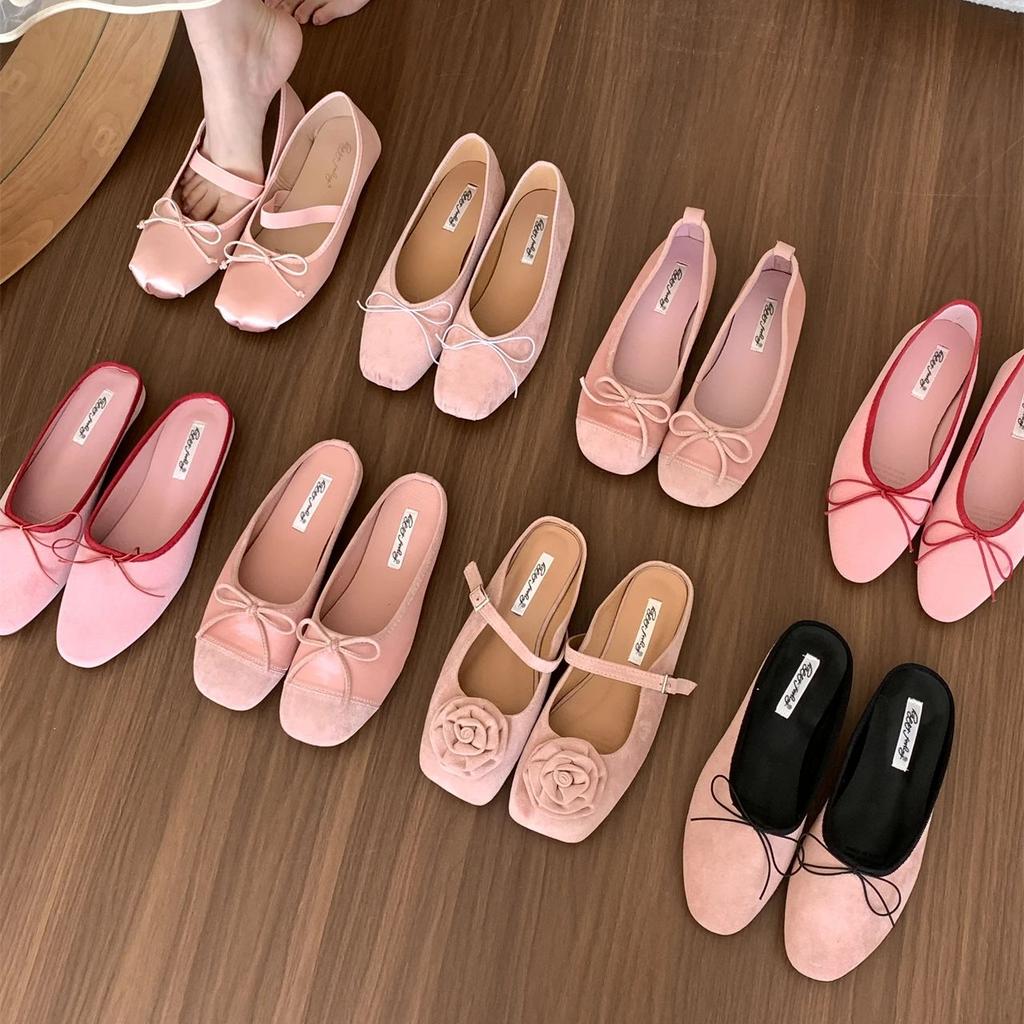 Fashion Bailamos Women Flat Shoes Fashion Shallow Slip On Ladies Elegant Ballerinas Shoes Soft Flat Heel Outdoor Casual Mary Jane Shoes