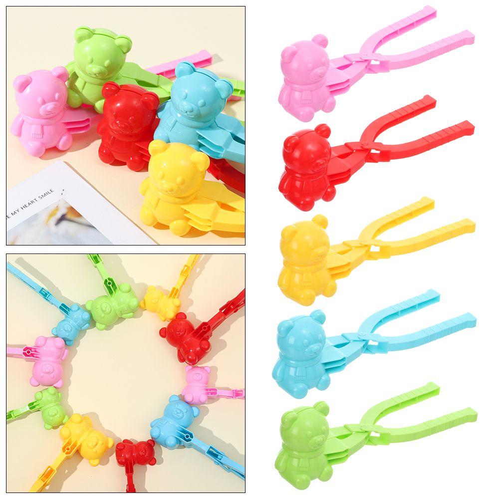 Winter DIY Children Gift Outside Toy Bear Snowball Clip Bear Maker Sand Mold Tool Snow Manufacture
