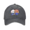 DuDu Bear and BuBu Panda Twining In Blue Baseball Cap Luxury Woman Cap Sunscreen Golf Cap Girl Mens