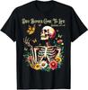Dry Bones Come To Life Skeleton Christian Jesus Faith Floral T-Shirt