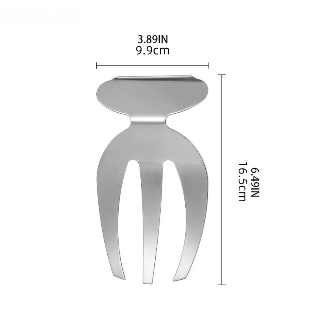 Stainless Steel Fruit Salad Mixer Salad Tool Three-finger Creative Salad Fork Claw Kitchen Gadget