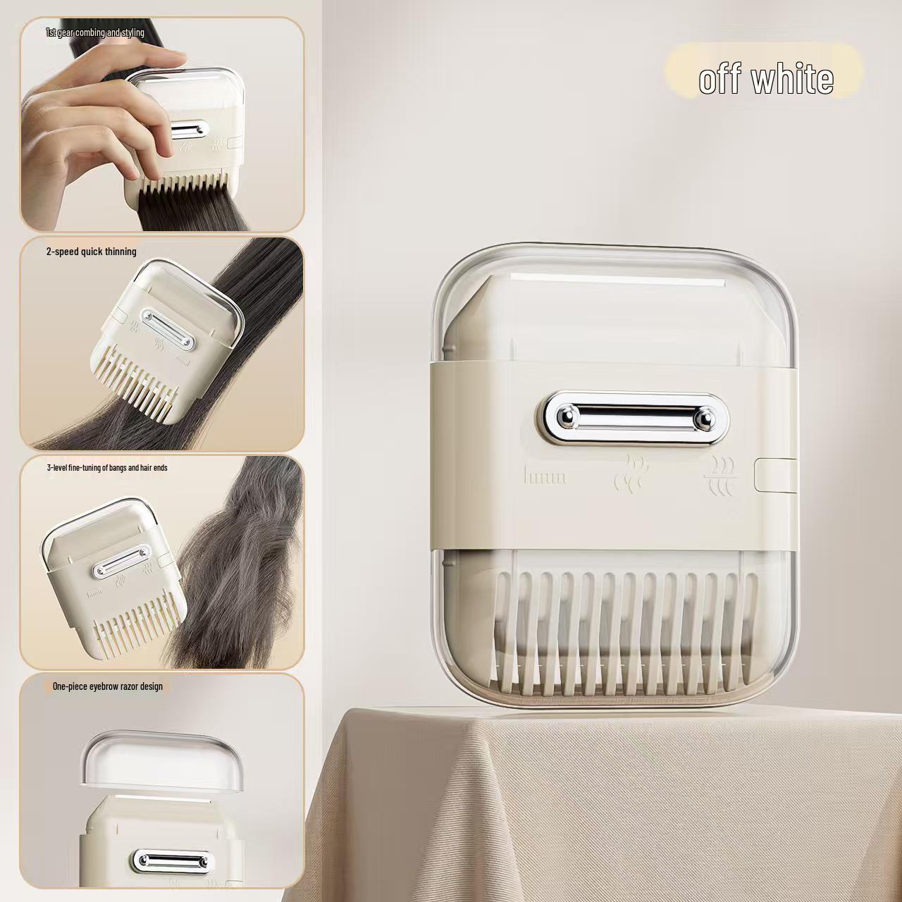 Five-in-One Adjustable Hair Trimmer & Comb Set for Styling Bangs