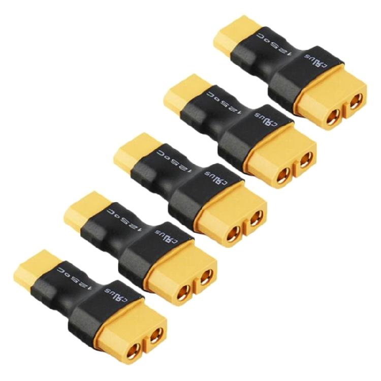 T Plug To XT60 Adapter For Remote Models Quick Connection High Current Durability Rubber Metal Construction