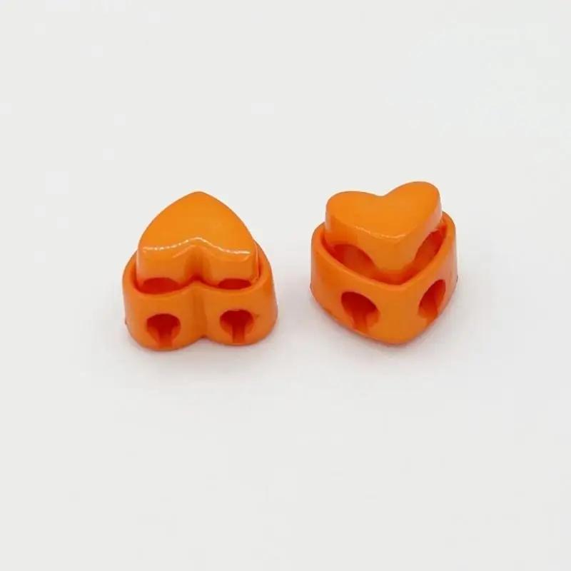 

5Pcs/Set Colorful Knitting Needle Stoppers Heart-Shaped Double Hole Needle Tip Protector DIY Knitting Accessories помаранчевий