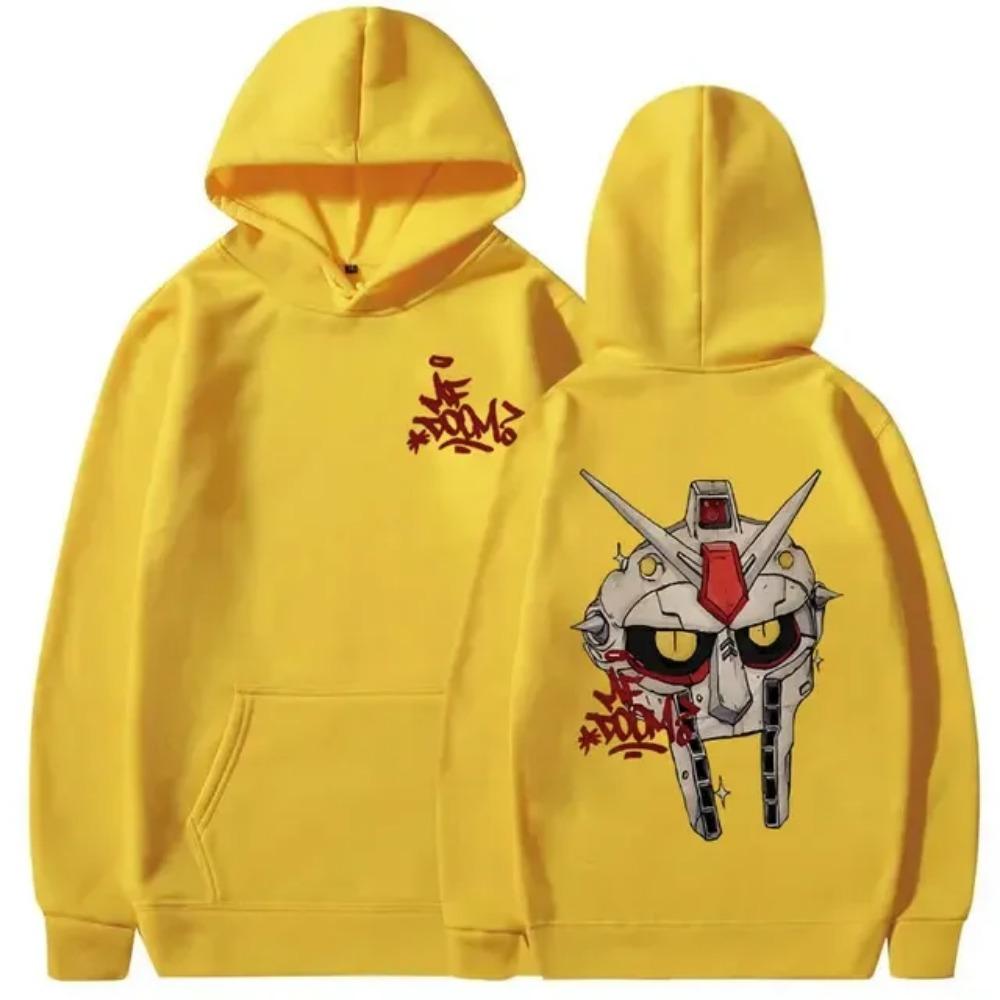 Rapper Mf Doom Madlib Madvillain Cartoon Metalen Masker Grafische Hoodie Mannen Vrouwen Casual Oversized Sweatshirt Heren Hoodies