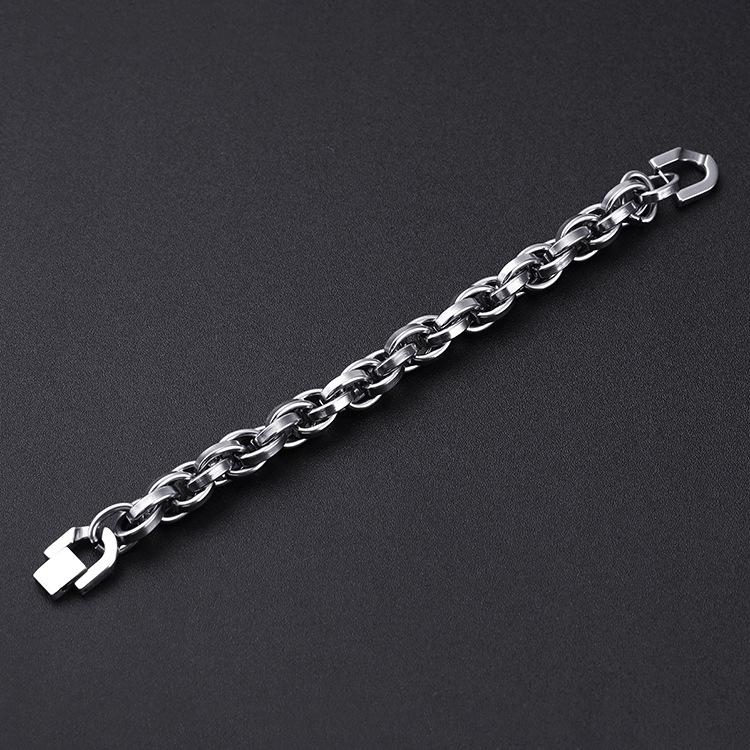 Fashion Domineering Titanium Steel Bracelet Men'S Personality Japanese And Korean Version Hipster Simple Boys Trend Exquisite Accessories