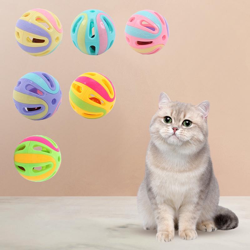 Cat Toy Ball with Bell - Kitten Play, Boredom Relief, Energy-Boosting, Teaser Stick Collection.