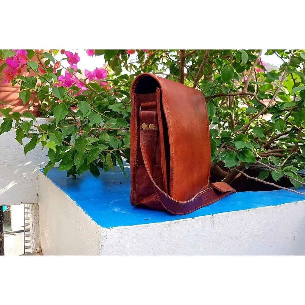 Bag Leather Genuine Satchel Messenger Shoulder Vintage Crossbody Handmade