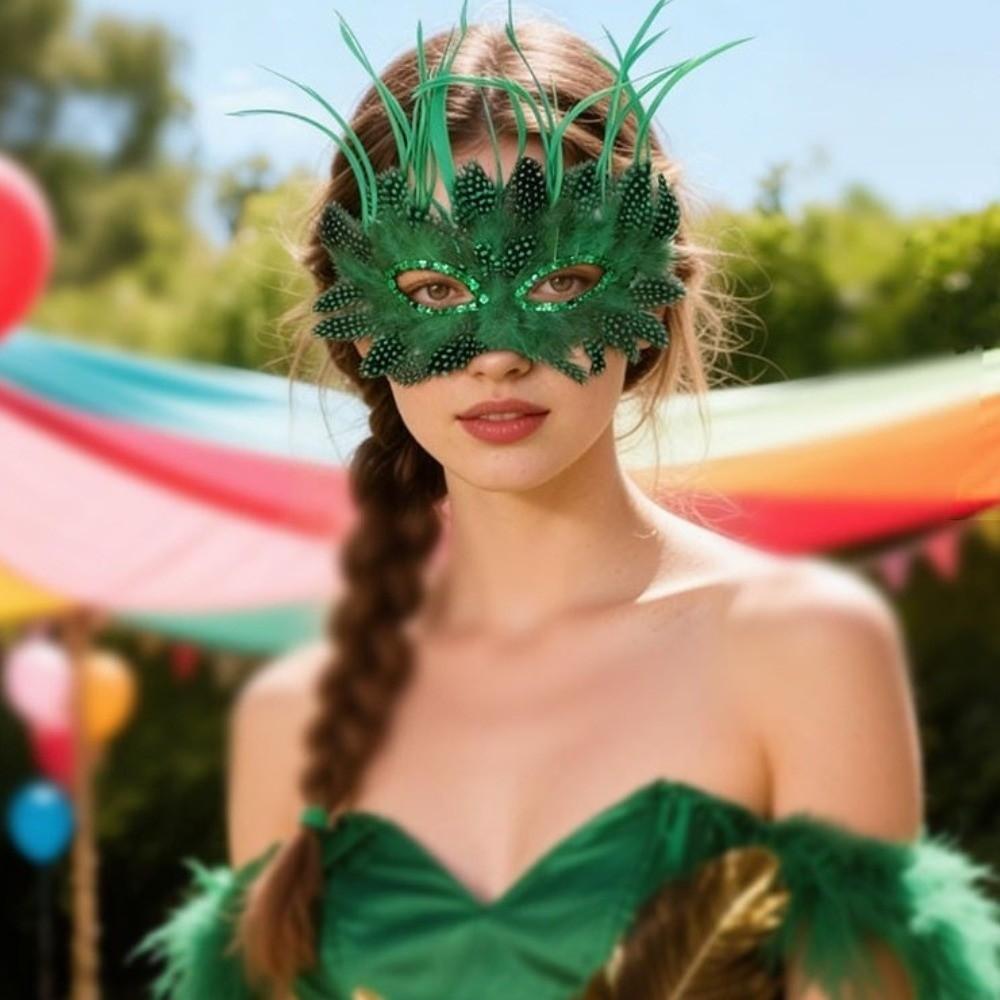 Comfortable Wear Venetian Mask Exquisite Detail Masquerade Mask Feather Mask  Birthday Party