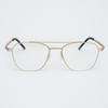 Alloaiweeo [The Air_Flat] Al8307 1111M Ultra-Lightweight Double-Bridge Retro Square Gold Eyeglass Frame