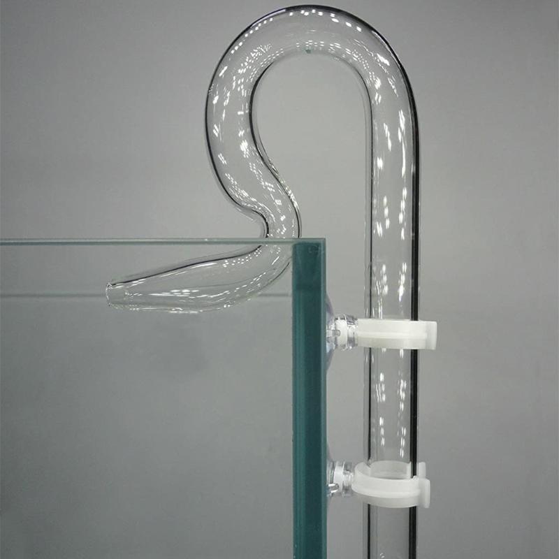 Glass Jet Outflow Pipe Transparent for Aquarium for Eheim and Other Filters No Suction Cup Needed