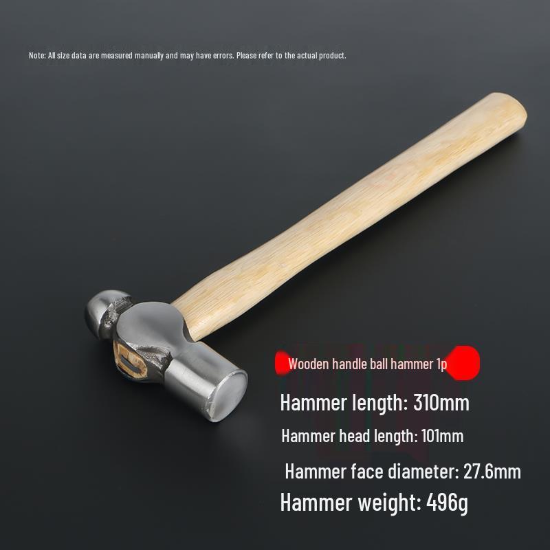 Rundkopf-Holzgriff-Kugelkopfhammer für Holzbearbeitung & Montage