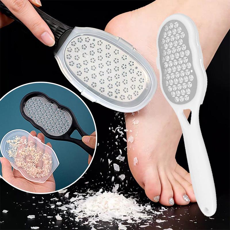 1pc Professial Heavy-Duty Stainless Steel Painless Foot File Remover with Splash Guard Handle Suitable for Care Cracked Heel