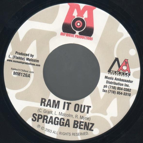 7inch Record SPRAGGA BENZ - Ram It Out MM126 Mo' Music Produ 2003 US Reggae, Ska & Dub Used