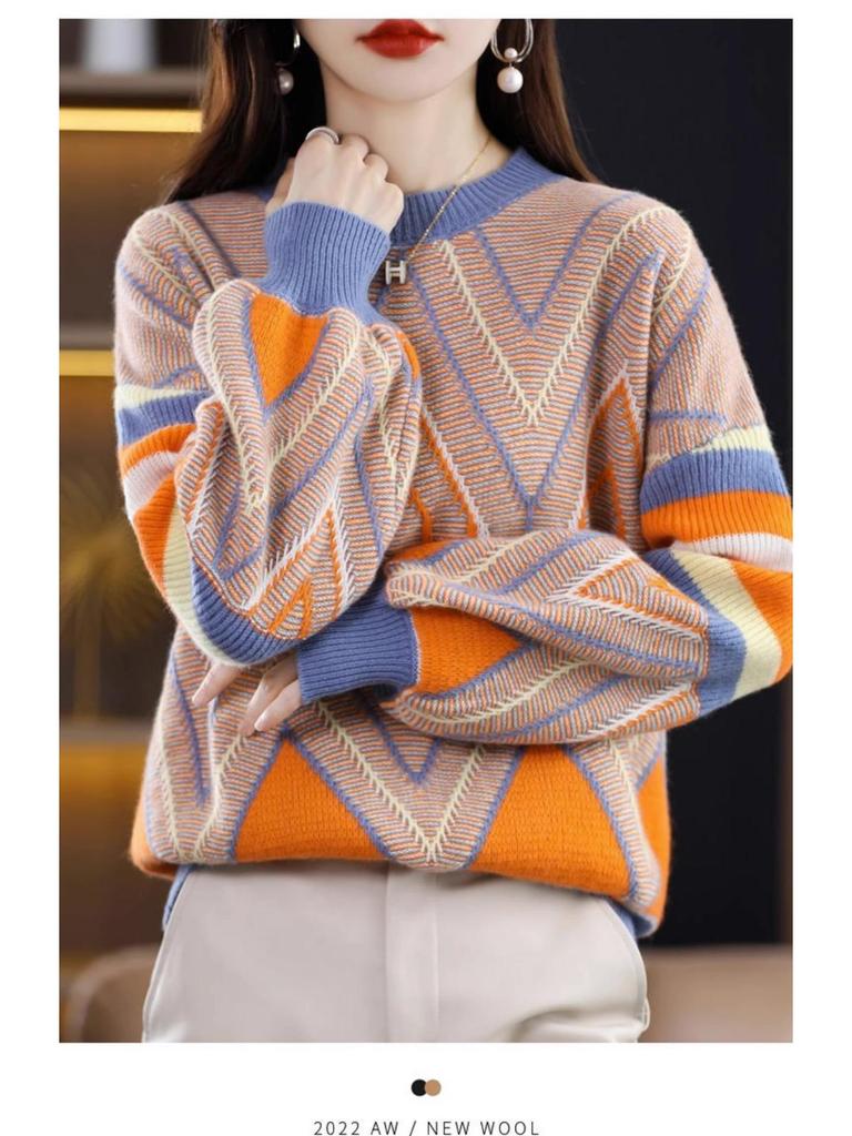 Women's High-End Slim Knit Sweater: Stylish Long-Sleeve Half Turtleneck Top for Autumn & Winter 2023
