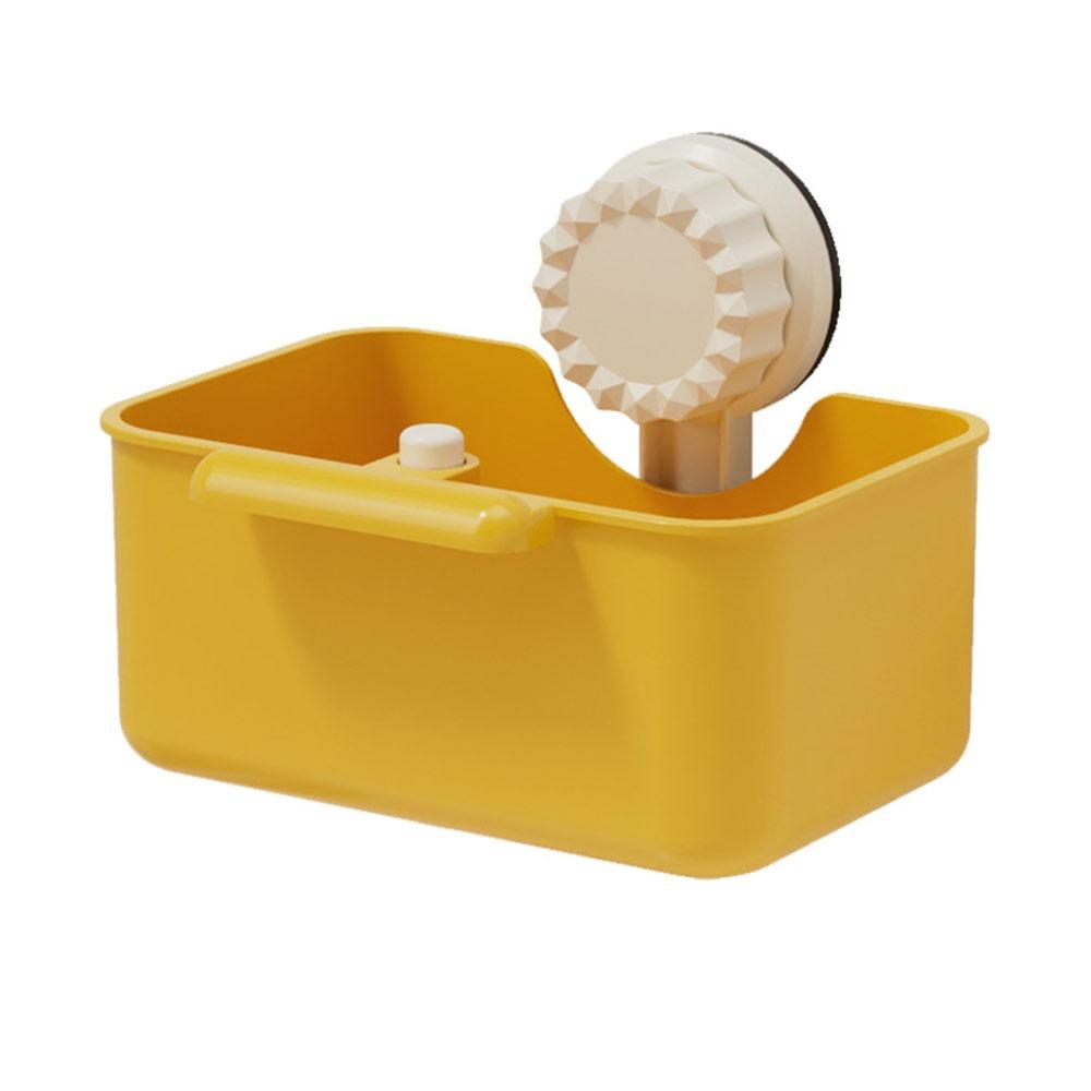 Suction Cup Sink Corner Rack Anti-leak with Drain Hole Sink Filter Hanging Basket Push-type One-touch Opening and Closing