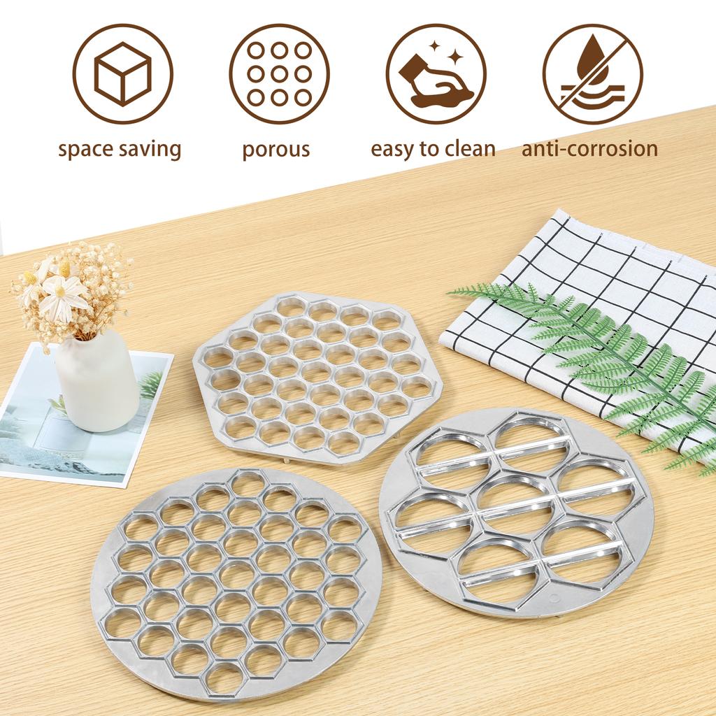 3Pcs Russian Ravioli Maker Dumplings Mold 14/37 Holes Pelmeni Metal Dumplings Make Mold Ravioli Cutter Tools Kitchen Accessories