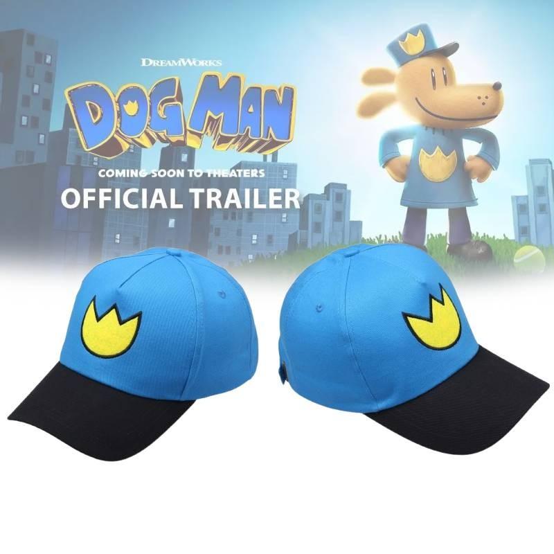 Dog Man Bestickte Baumwoll-Baseballkappe mit Sonnenschutz für Outdoor-Fans