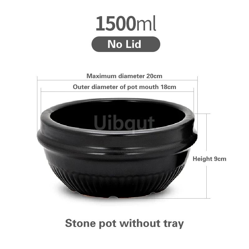 Korean Style Stone Pot Special for Rice Mixing Korean Commercial Little Pan Rice Small Casserole Small Ceramic Sand Pot Cookware