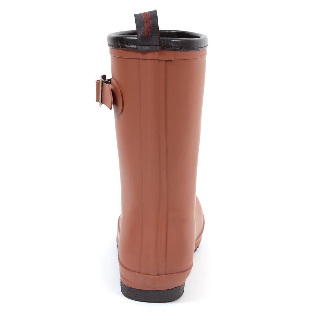 Akiriko MOZ Engineer Rain Size M Women's Boots, Mid-Length, One-Piece Molded, Camel,