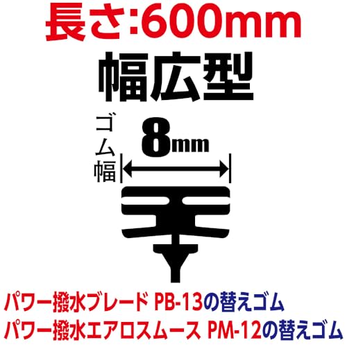 Soft 99 (SOFT99) glaco (Glaco) Wiper Replacement Rubber Glaco Wiper Power Water Repellent NO.34 Automotive Water Repellent Wiper Length 600mm Rubber W