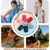 3 Pack Portable Cooling Towels with Silicone Case, Neck Cooling Towel for Sports, Gym, Yoga, Running, Camping (BlackGrayBlue)