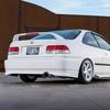 Gloss Black JDM Spoiler With LED Brake Light For Honda Civic 1996-2000 Sedan/Coupe EK