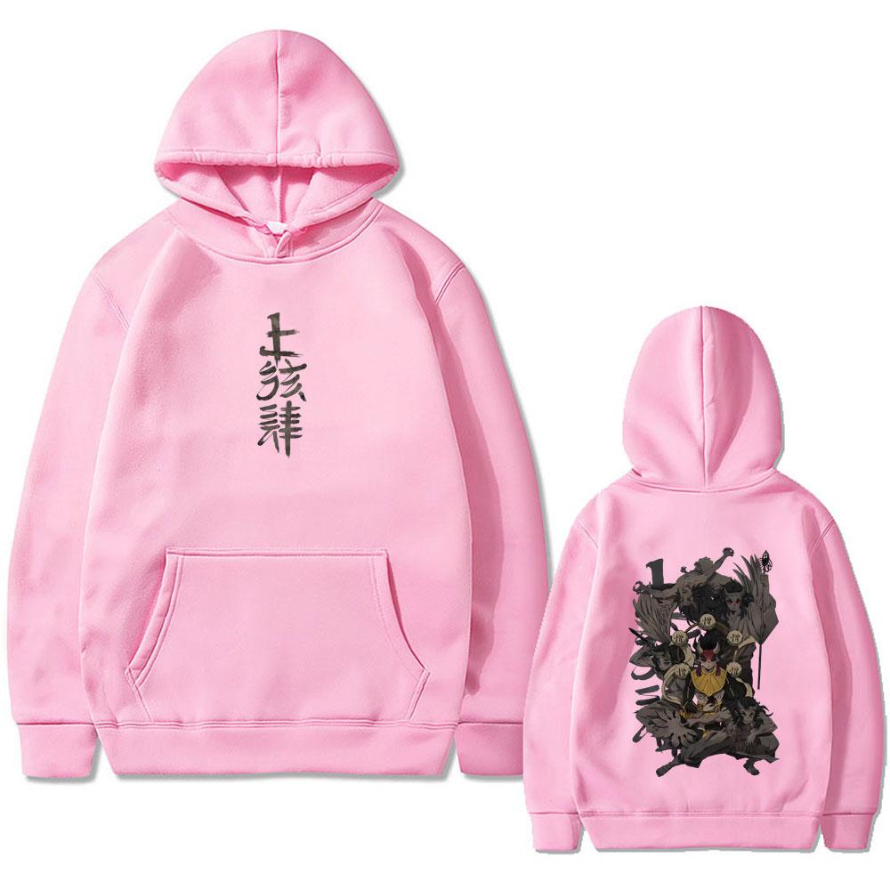 Anime Demon Slayer Hantengu Hoodie Men's Women's Cartoon Casual Fleece Pullover Hoodies Male Oversized Tracksuit