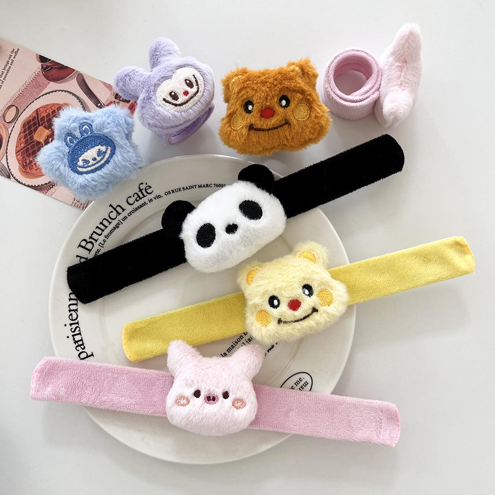 Children's Cute Cartoon Animal Plush Slap Bracelet Wrist Decor Gift