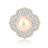 Jewelry Inlaid Gold, White Beads, Light Gold Color Separation, Diamond Inlaid Ring, Electroplating 14Mm