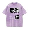 Chainsaw Man Manga Tshirt Makima Print T Shirt Men Women Wash Vintage Tees Clothing Summer Short Sleeve Pure Cotton Tshirt