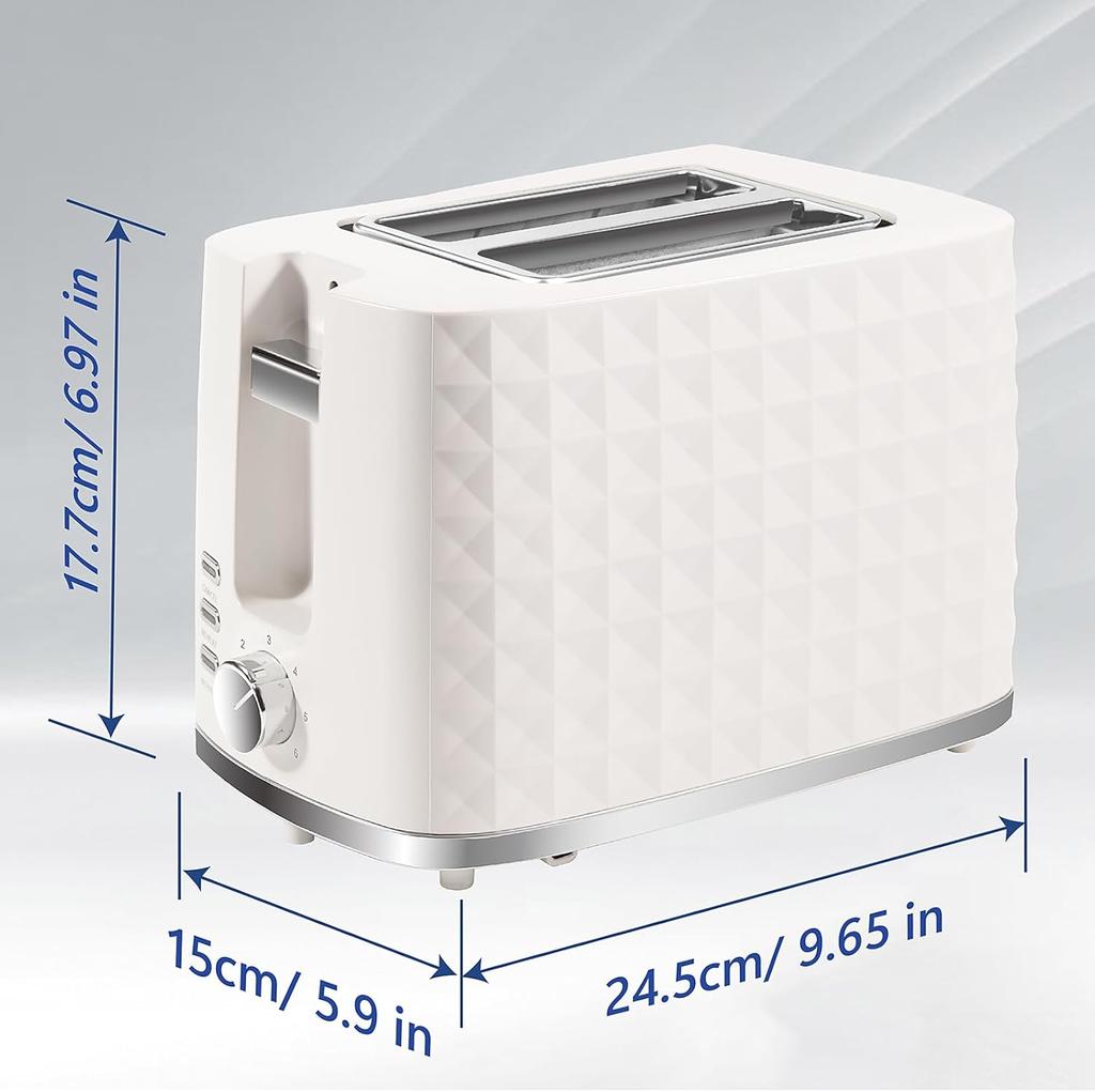 Toasters Wide Slot, Bread Toaster with Cancel, Bagel, Defrost Function, Bagel Toasters with Removable Tray & 6