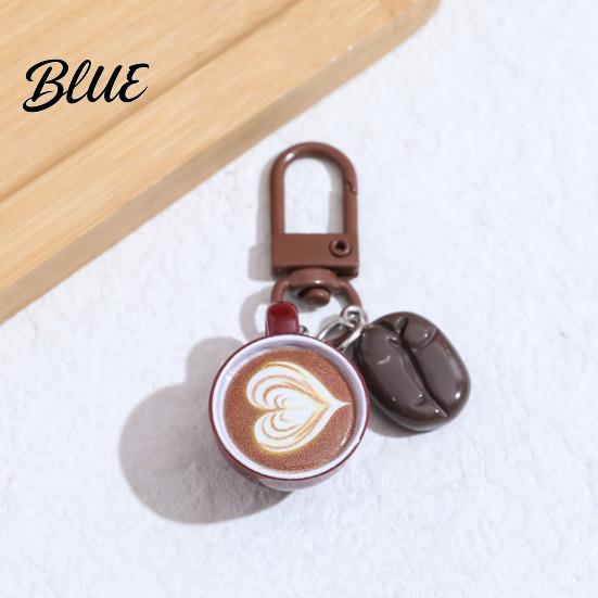 Schattige Koffie Sleutelhanger Mok Sleutelhanger Creatieve Hanger Mini Latte Art