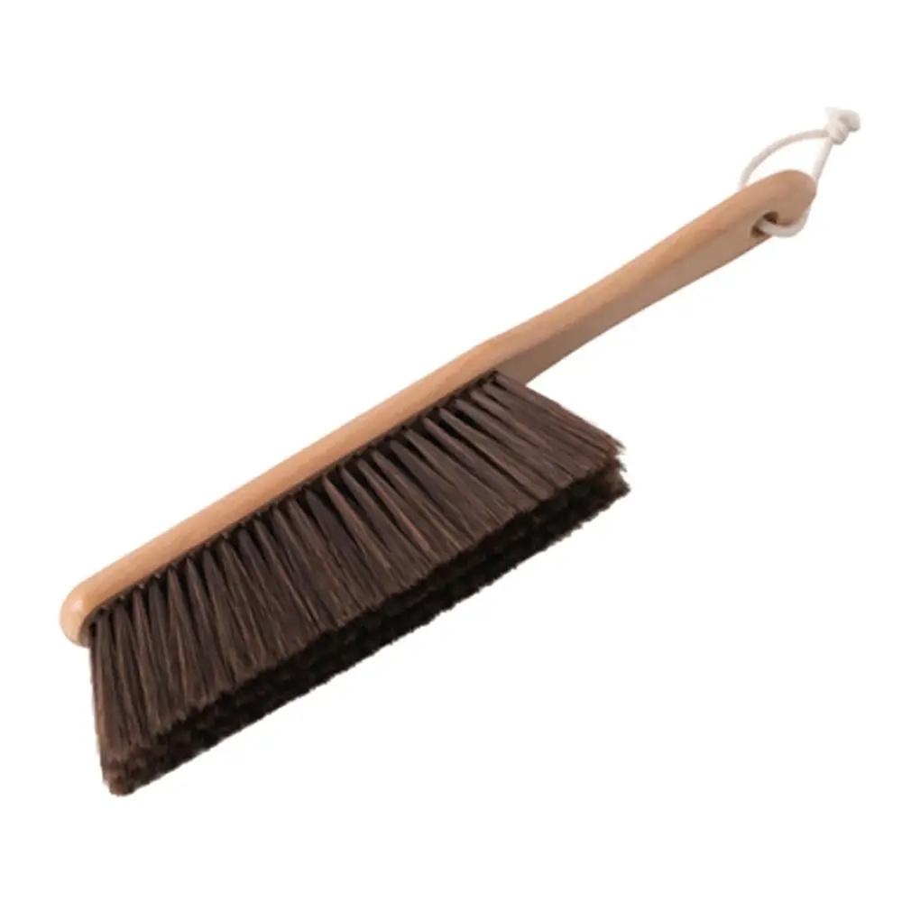 Natural Wood Bristles Brush Anti-static Desktop Bar Grinder Coffee Powder Cleaning Brushes Domestic Bed Sweeping Broom