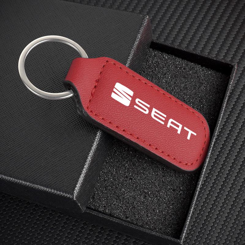 Car Emblem Keychain Anti-loss Keyring Pendant Gifts For Seat Leon FR FR+ Cupra Ibiza Altea Formula Racing Alhambra Accessories
