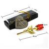 Fashion Silver Gold Mini Crystal Rose Flower with Gift Box Exquisite Crystal Glass Rose Artificial Flower Valentine's Day Gift
