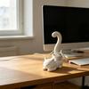 Supporto ad Anello a Forma di Gatto, Supporto Espositore per Gioielli con Coda di Gatto Stampato 3D, Statuetta Divertente di Animale Organizzatore da Scrivania per Decorazione Casa Ufficio