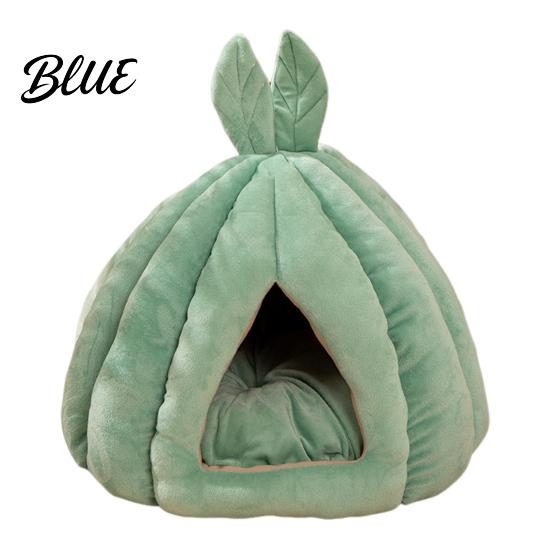 Velvet Pet Cushion Shape Dog Warm Bed Nest Winter Closed Cat Cactus Ball Cage