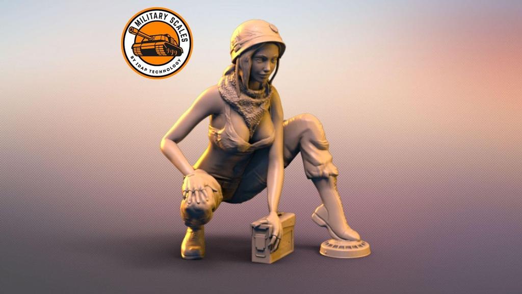 IDAP Technology Militärmädchen Vietnamkriegshelm 3D-Druckerbausatz 1/35 Nr. 2 PD35423-2