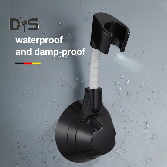 Adjustable Shower Head Holder Suction Cup Bracket No Drill Universal Angle Adjustment 360 Degree Rotation Shower Head Mount