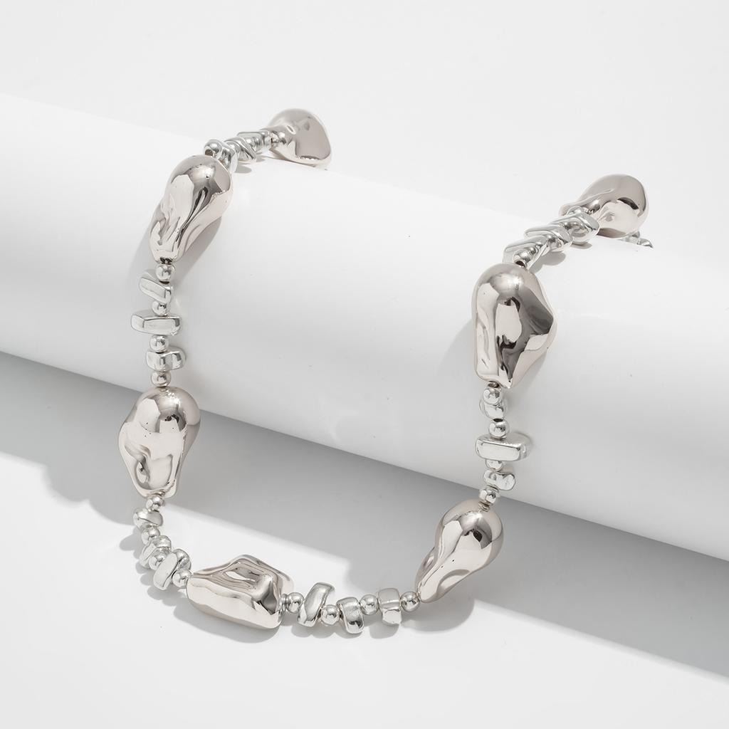 Personalised Trend Shaped Pearl Necklace Pentagram Shaped CCB Copper Clad Iron Chain Necklace