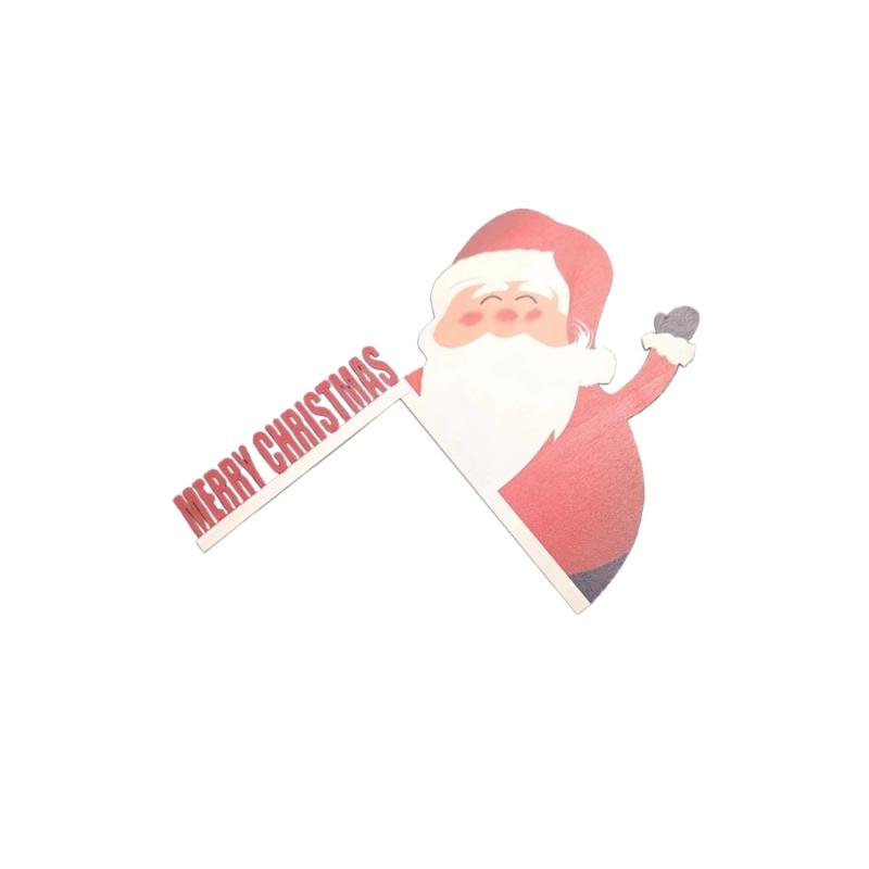 Weihnachts-Türrahmen-Dekoration Holz Weihnachtsmann Ornamente Weihnachtsdekorationen Neujahr 2024 Wand Eckschild Heimparty