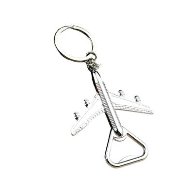 Creative Airplanes Keychain With Built In Bottle Opener Sturdy Zinc Alloy Design Compact Travel Accessory Gift For Men Women