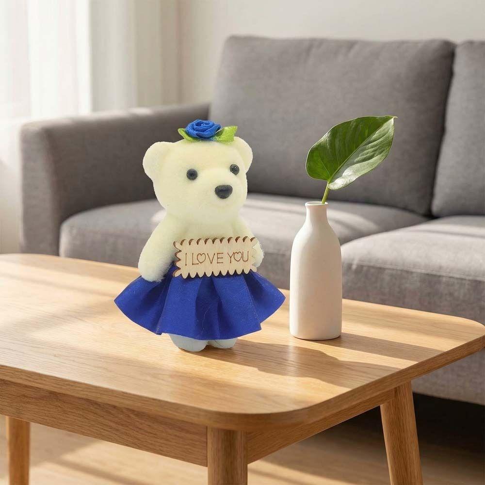 10 adet/takım Peluş Bebek Ayı Peluş Köpük Oyuncaklar Köpük Ayı Karikatür Buket Bebek Sevgililer Günü