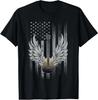 Patriotic Guitar Flag Band Tee Cool Rock and Roll Guitar T-Shirt