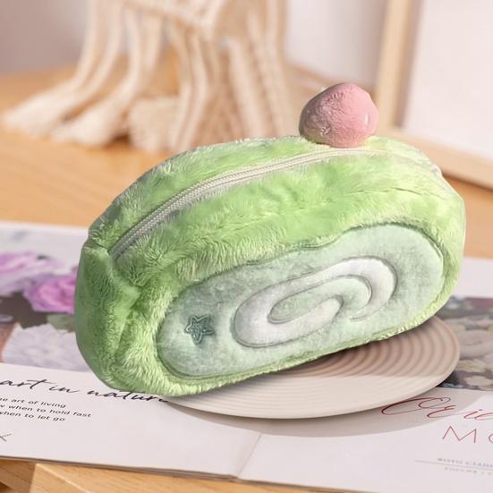 Plush Pencil Case Large Capacity Stationery Bag Zipper Pencil Storage Box Cute Makeup Bag Gift for Friends