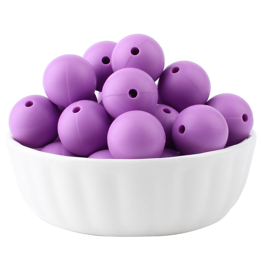 20/50/100pcs Silicone Beads 12MM Round Loose Focal Beads For Jewelry Making DIY Necklace Beaded Pen Keychain Accessories 20pcs