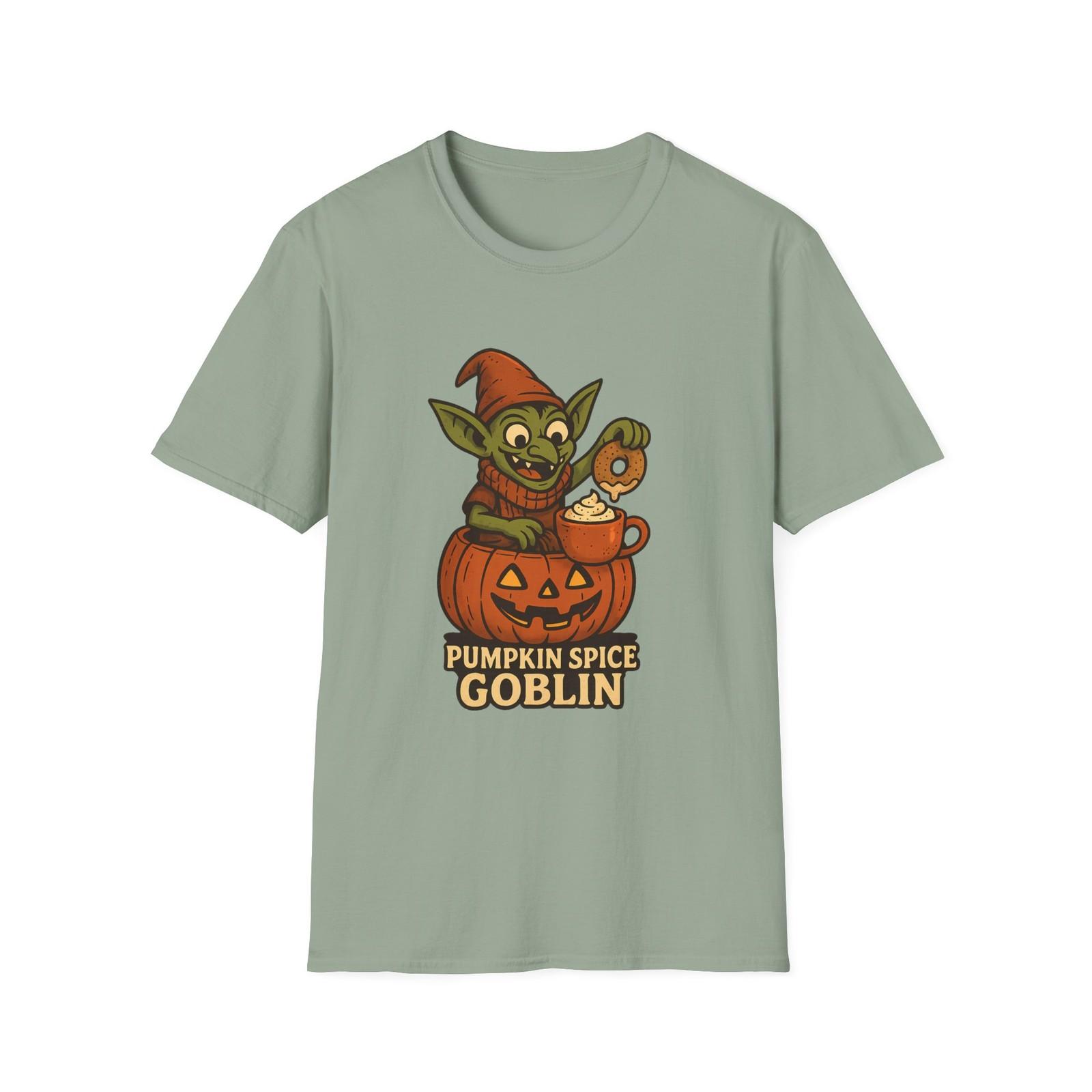 Unisex Softstyle T-Shirt Mens Womens Tees Top Pumpkin Spice Goblin Funny Fall Latte Donut Halloween 4XL