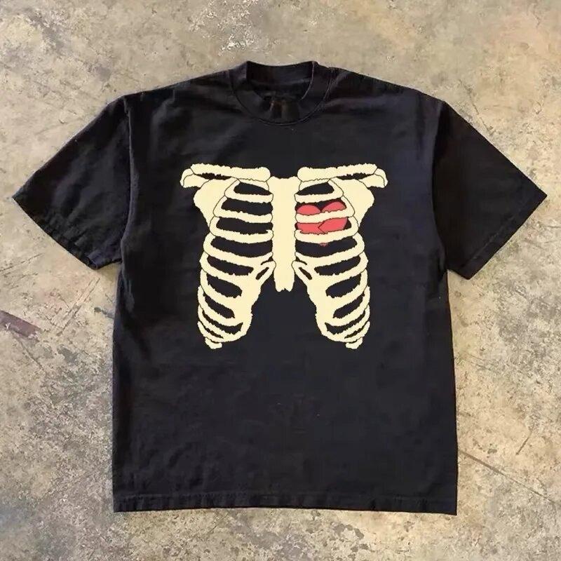 

HOT SALE Y2k Punk Cotton Retro Summer Hip Hop Skull Creative T-shirt Street Short Sleeve Men s Casual Couple T-shirt Fashion Y2K 4XL