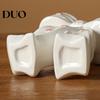 Dried Flower Holder Ceramic Bow Vase with Star, Decorative Flowers Vase, Creative Romantic Home Accessories Arrangement for Living Room Table